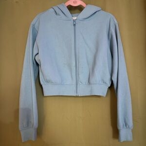 Ardene Sky Blue Zip-Up Hoodie